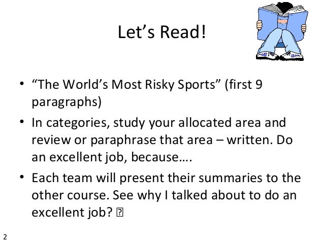 for and against essay extreme sports
