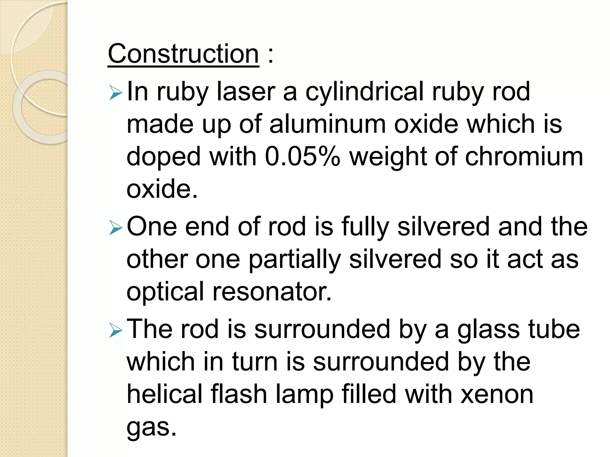Ruby Rod Materials lasers ppt | PPTX