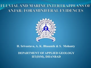 H. Srivastava, A. K. Bhaumik & S. Mohanty
DEPARTMENT OF APPLIED GEOLOGY
IIT(ISM), DHANBAD
 