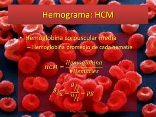 Hemograma: HCM




     Prieto / Balcells
 
