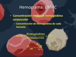 Hemograma: CMHC




     Prieto / Balcells
 