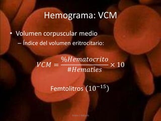 Hemograma: VCM




     Prieto / Balcells
 