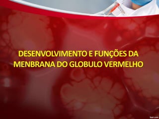 DESENVOLVIMENTOE FUNÇÕESDA
MENBRANADOGLOBULOVERMELHO
 