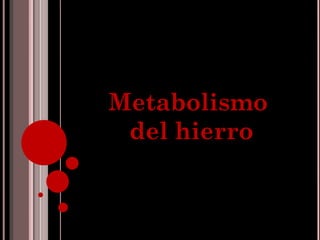 Metabolismo  del hierro 