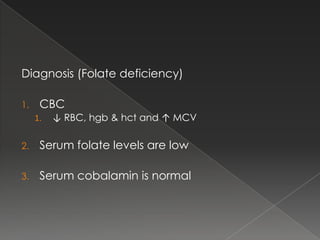 Folate Deficiency Anemia Rbc Hematologic disorders | PPTX