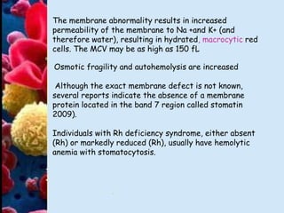 Membrane Deficiency Hematology | PPTX