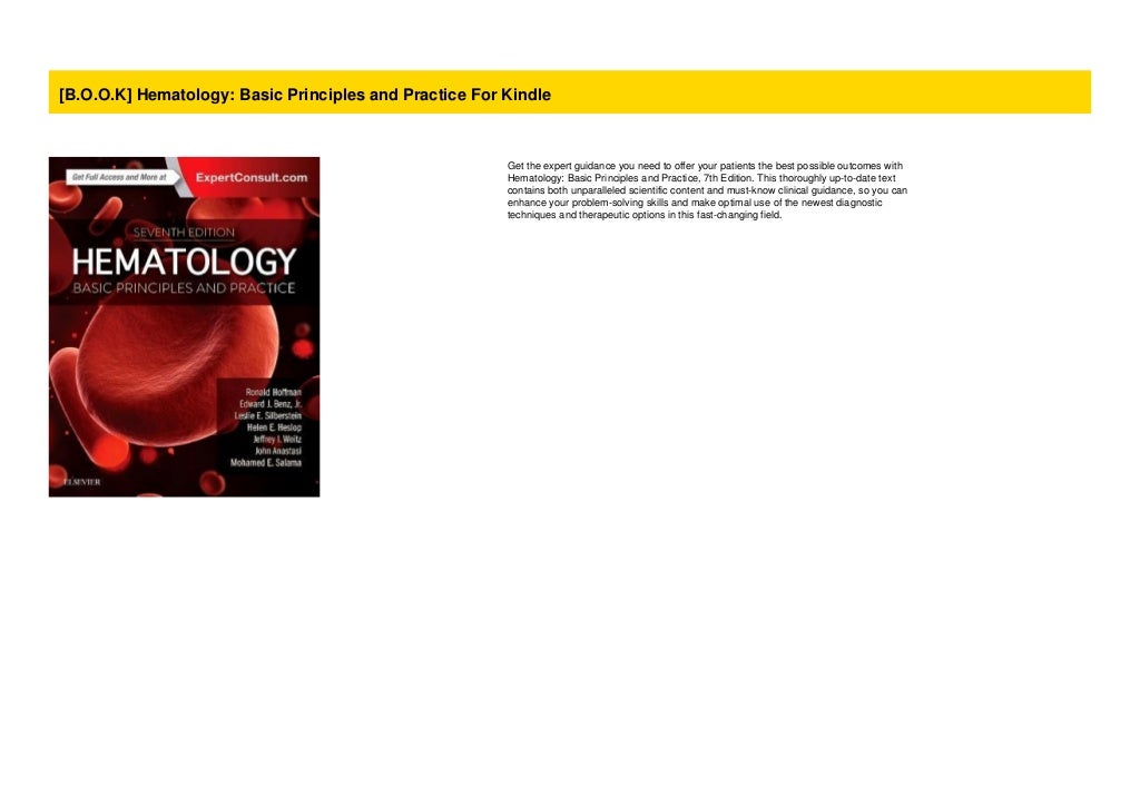 [B.O.O.K] Hematology Basic Principles and Practice For Kindle