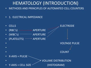 INTRODUCTION TO CLINICAL HEMATOLOGY powerpoint | PPTX