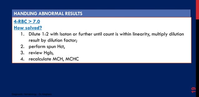 Hematology analyzer channels-modes- handling errors | PDF | Blood ...