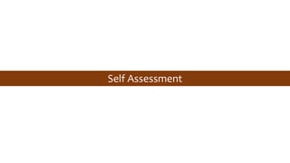 Self Assessment
 