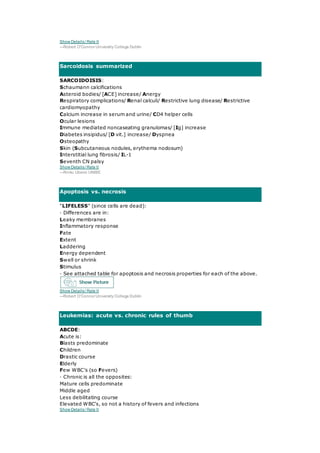 Hematology mnemonics | PDF