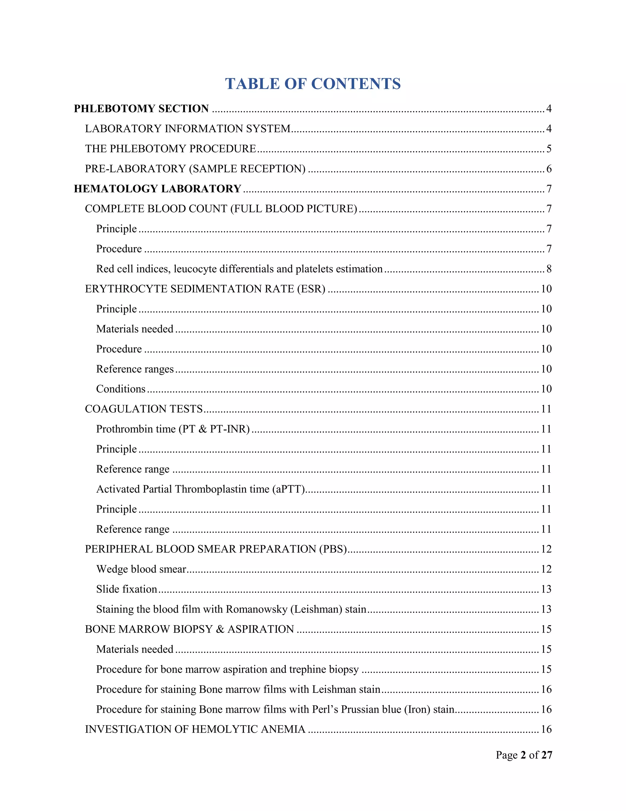 Hematology & Blood Transfusion lab. rotation report summary | PDF