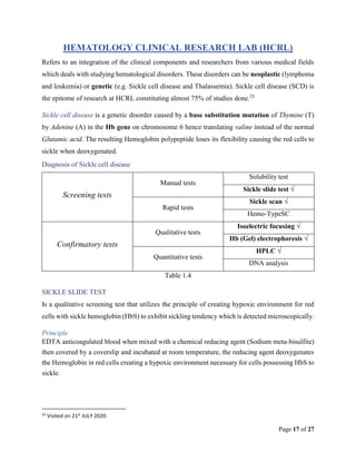 Hematology & Blood Transfusion lab. rotation report summary | PDF