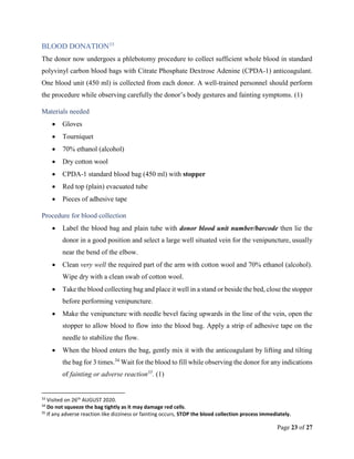 Hematology & Blood Transfusion lab. rotation report summary | PDF