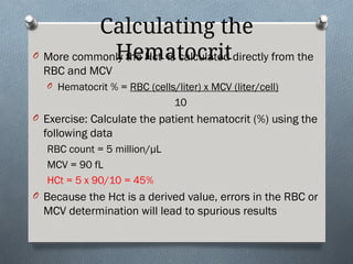How To Calculate Rbc Hematology Tests.ppt Basic hematological tests. | PPT