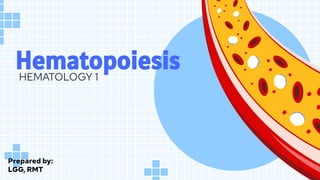 Hematopoiesis
HEMATOLOGY 1
Prepared by:
LGG, RMT 1
 