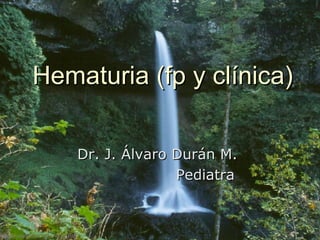 Hematuria (fp y clínica) Dr. J. Álvaro Durán M. Pediatra 