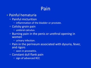Is the hematuria associated with pain? 