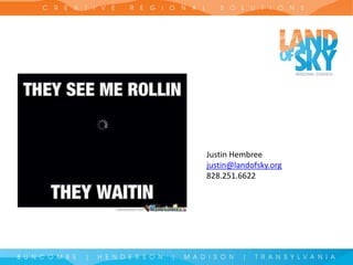 Justin Hembree
justin@landofsky.org
828.251.6622
 