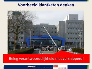 Voorbeeld klantketen denken




Beleg verantwoordelijkheid niet versnipperd!
 