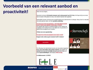 Voorbeeld van een relevant aanbod en
proactiviteit!
 