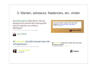 3. Klanten, adviseurs, freelancers, etc. vinden
 