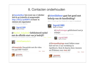 8. Contacten onderhouden
 