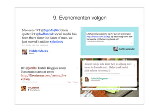 9. Evenementen volgen
 