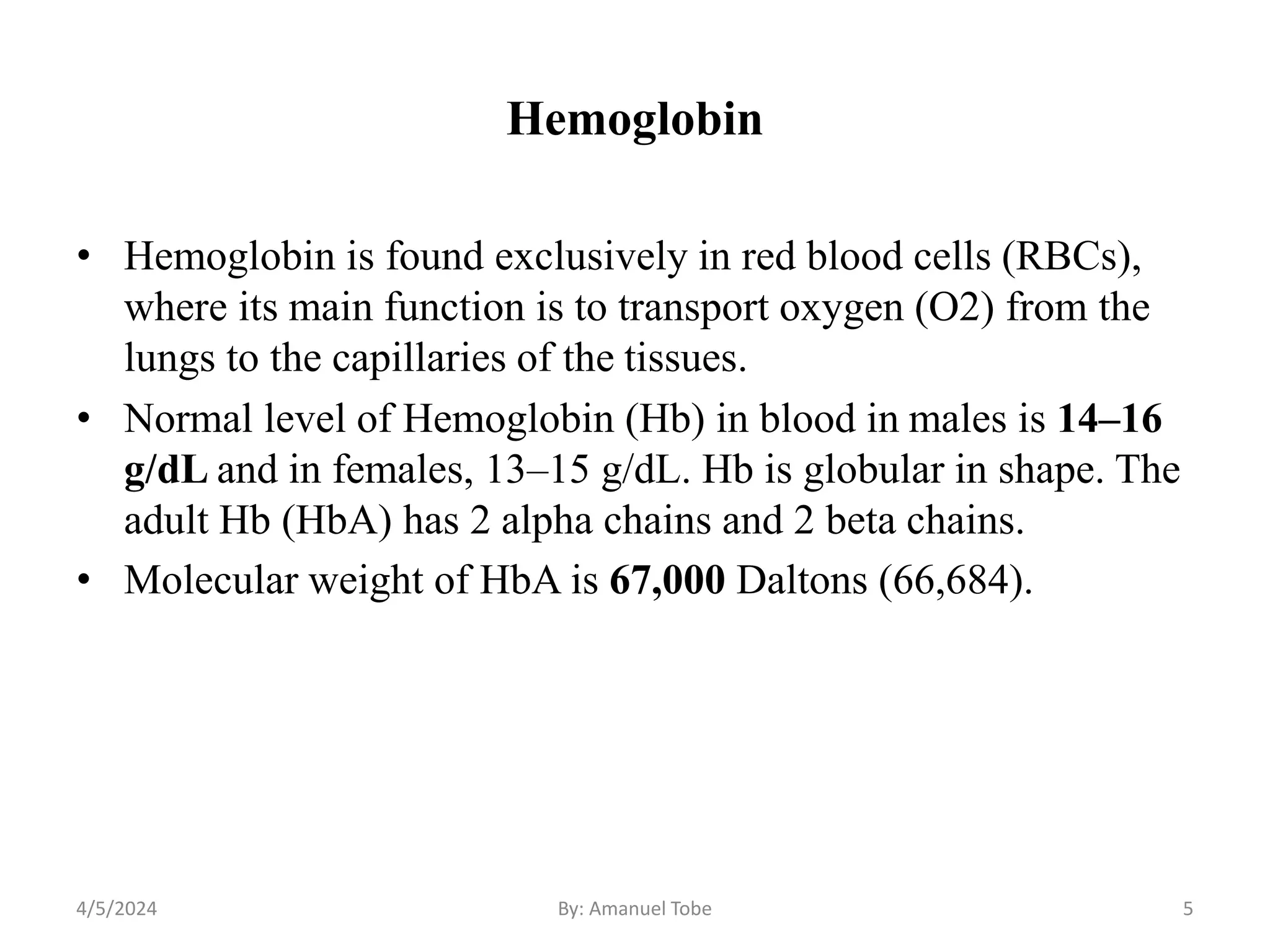 Hemoglobin and myoglobin are two important proteins involved in