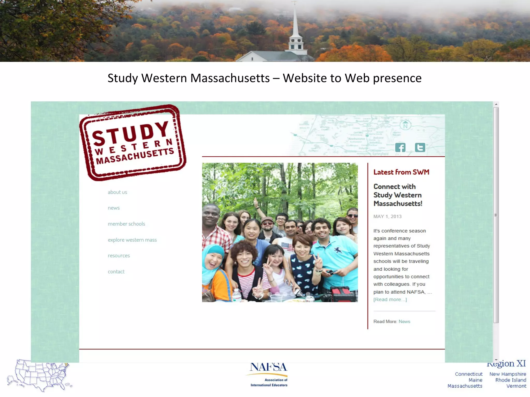 Study Western Massachusetts – Website to Web presence

 
