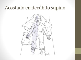 Acostado en decúbito supino
 