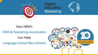 How HEM’s
CRM & Marketing Automation
Can Help
Language School Recruitment
 