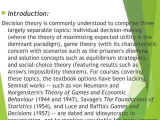 Statistical Decision Theory | PPT