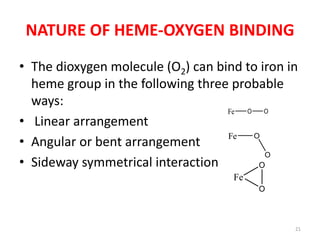 Hemoglobin and myoglobin | PPTX