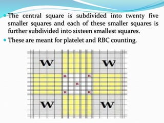It is a technique used tienumerate the total cell count in the blood or ...