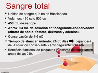 diapositivas y presentación de sangre y hemoderivados.ppt