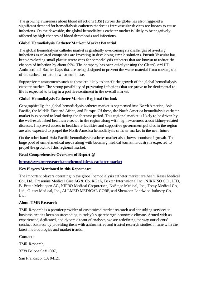 Hemodialysis Catheter Market Future Development Outlook 2025