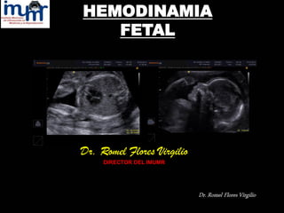 HEMODINAMIA
FETAL
Dr. Romel Flores Virgilio
DIRECTOR DEL IMUMR
 