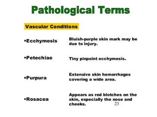 Pathology Bio 134 Hemodynamic disorders