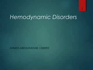 Hemodynamic Disorders
AHMED ABDULWAHAB: 1330095
1
 