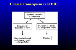 Clinical Consequences of DIC
 