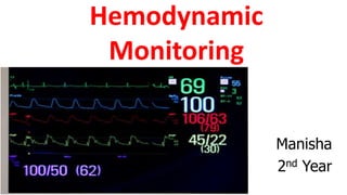Hemodynamic
Monitoring
Manisha
2nd Year
 