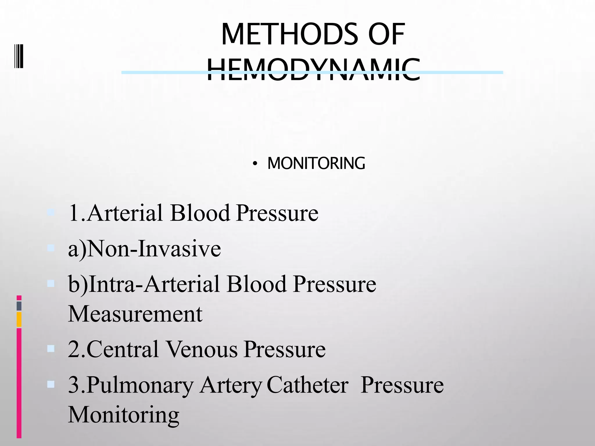 Hemodynamic monitoring
