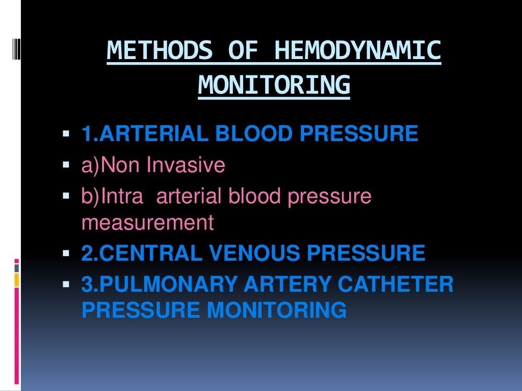 Hemodynamic monitoring ppt