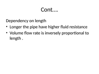 Fluidity Length hemodynamics of flow . introduction to types of flow | PPTX