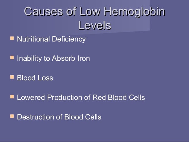 what are the causes of low hemoglobin count what are the causes of low hemoglobin count