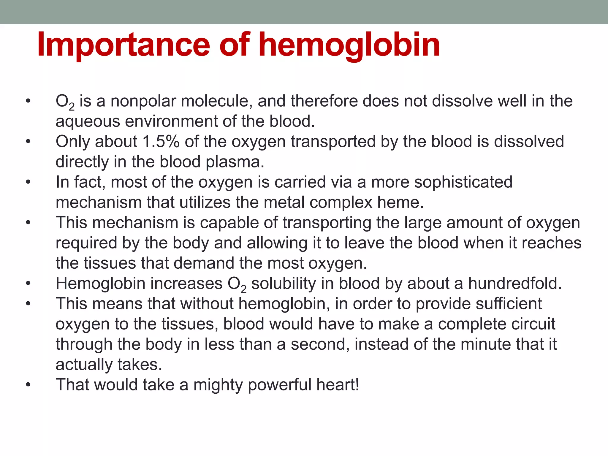 Chemistry and function of Hemoglobin | PPTX