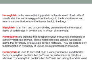 Chemistry and function of Hemoglobin | PPTX