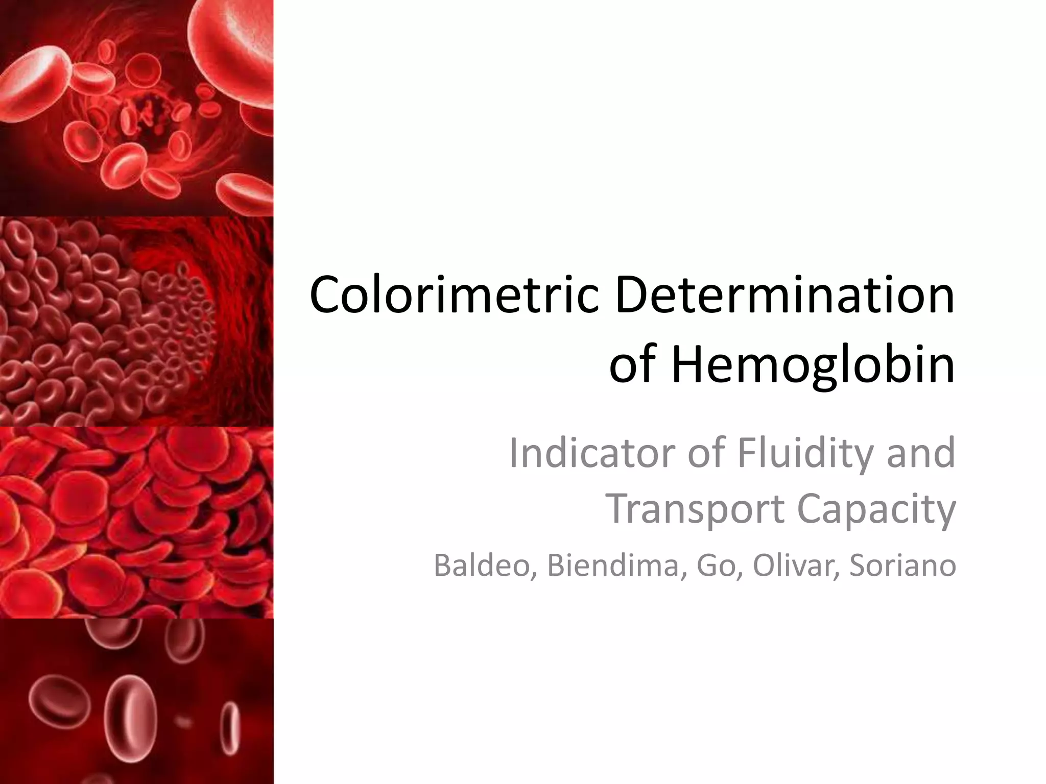 Hemoglobin and hematocrit determination | PPT