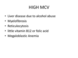 High Mcv Algorithm Hemoglobin and hematocrit determination | PPTX